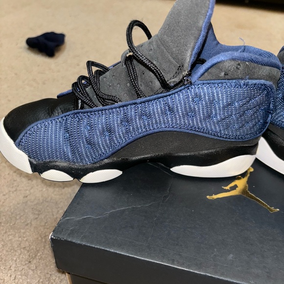 Lightly worn Boys Jordan Retro 13 size 3. Navy/University Blue-Black. - Picture 8 of 11